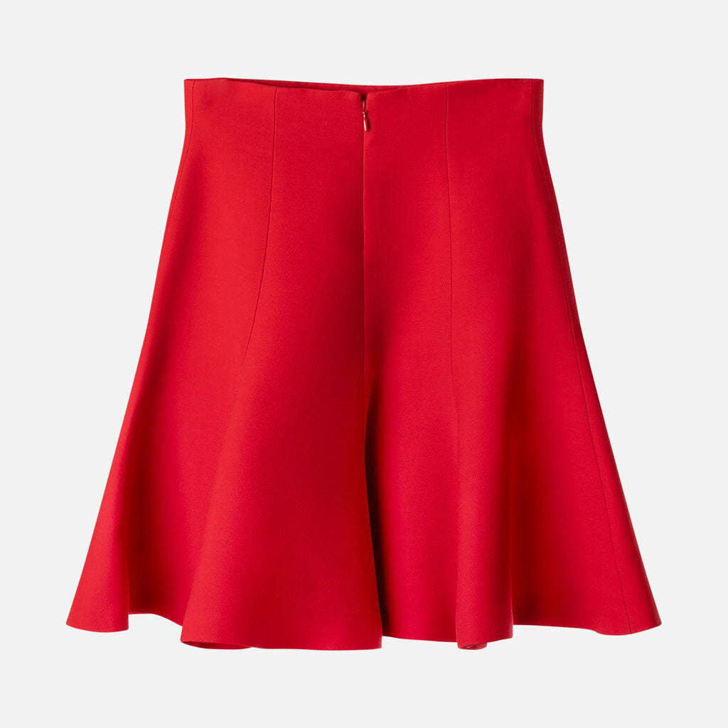 Christian Dior Red Wool & Silk Skirt