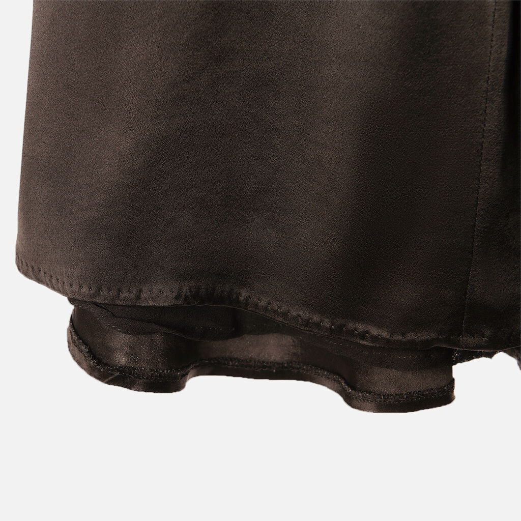 Max Mara Black Satin Midi Skirt