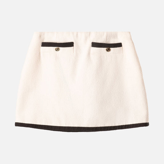 Gucci White Tweed Mini Skirt