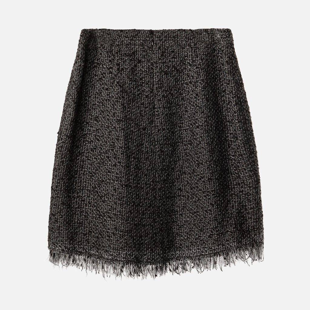 Chanel Gray Tweed Midi Skirt (2006)
