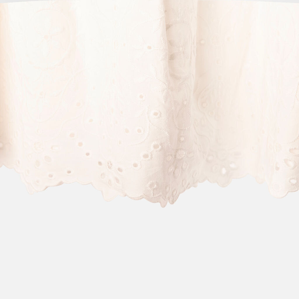 Sezane White Eyelet Viscose Skirt