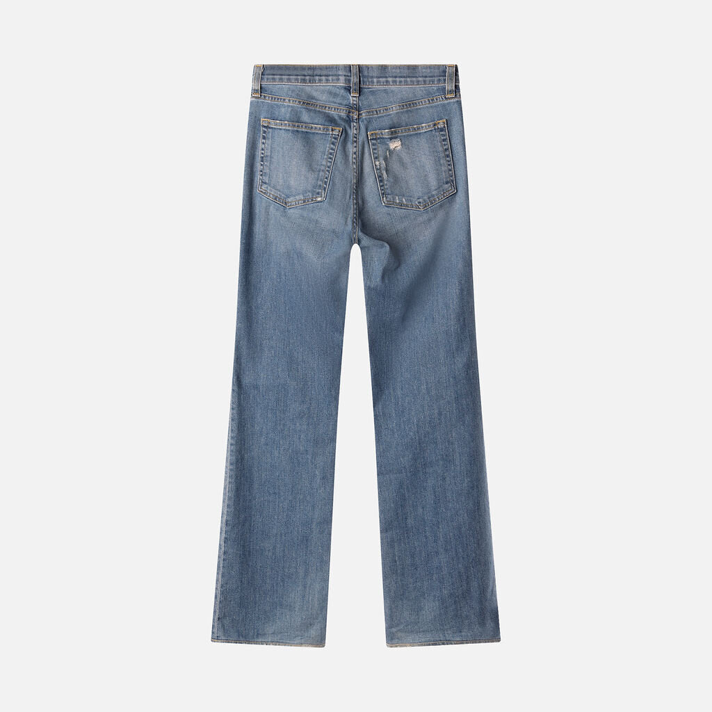 Nili Lotan Blue Denim Wide Leg Jean