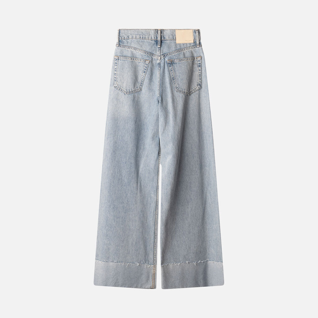 Rag & Bone Blue Denim Light Wash Wide Leg