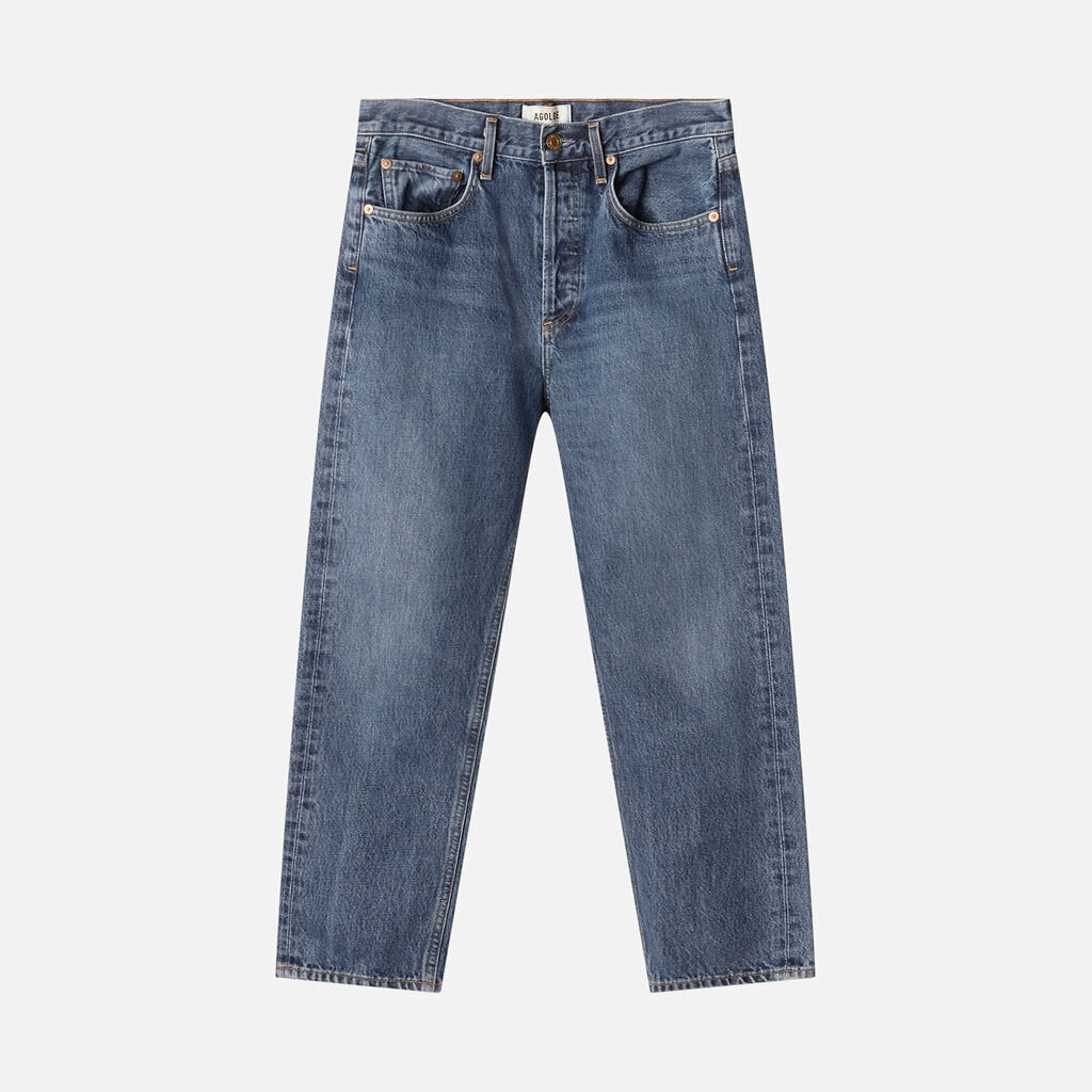 Agolde Dark Blue Straight Leg Jeans