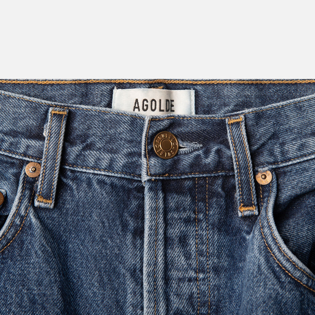 Agolde Dark Blue Straight Leg Jeans