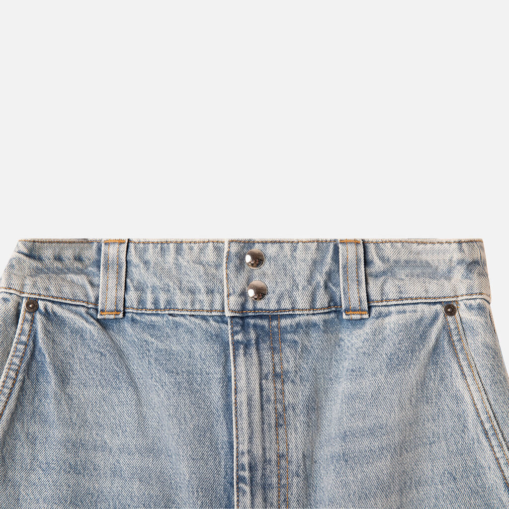 Khaite Light Wash Wide Leg Jean