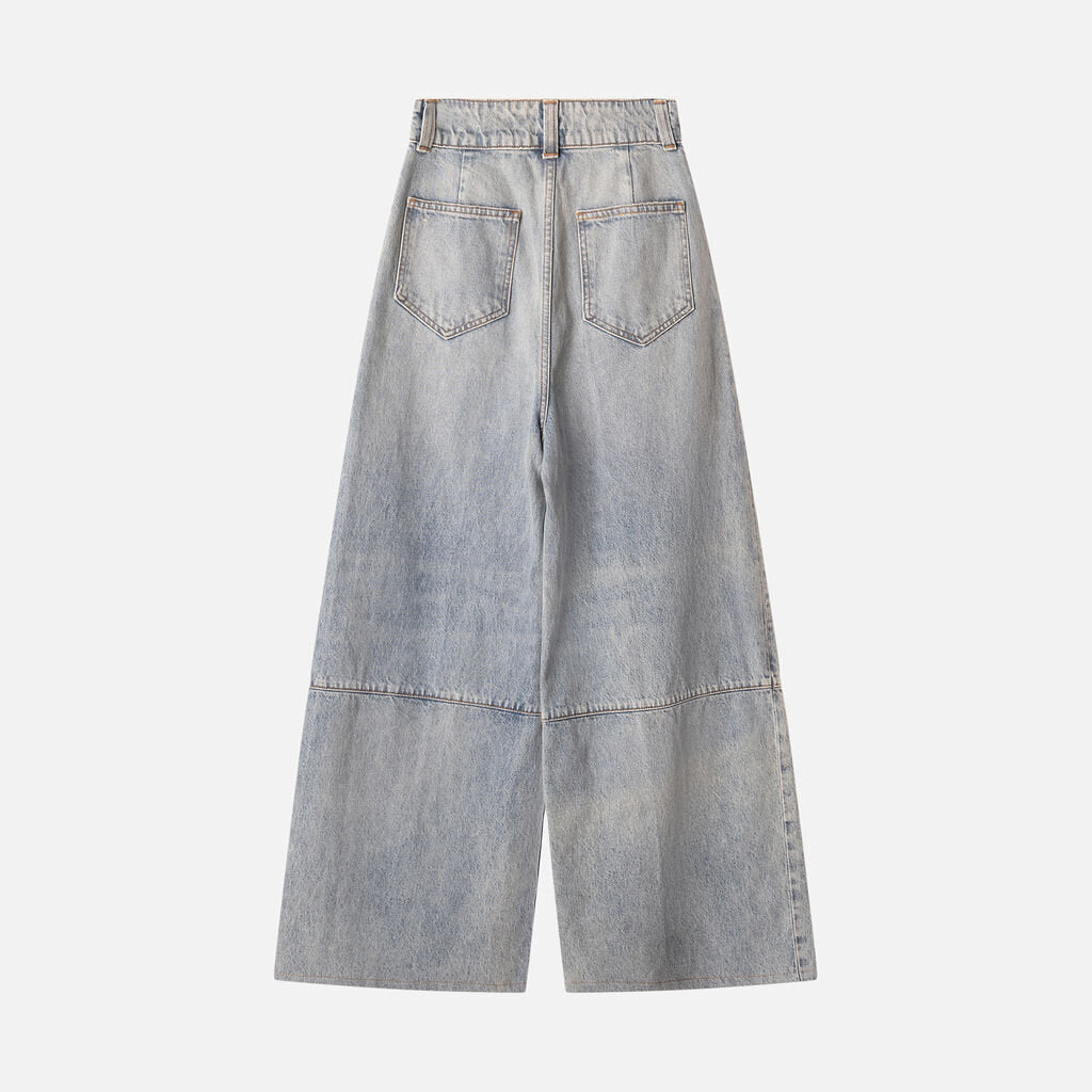 Khaite Light Wash Wide Leg Jean