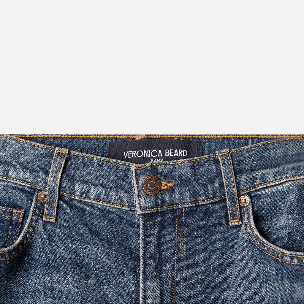 Veronica Beard Medium Wash Denim Zip Up Jeans