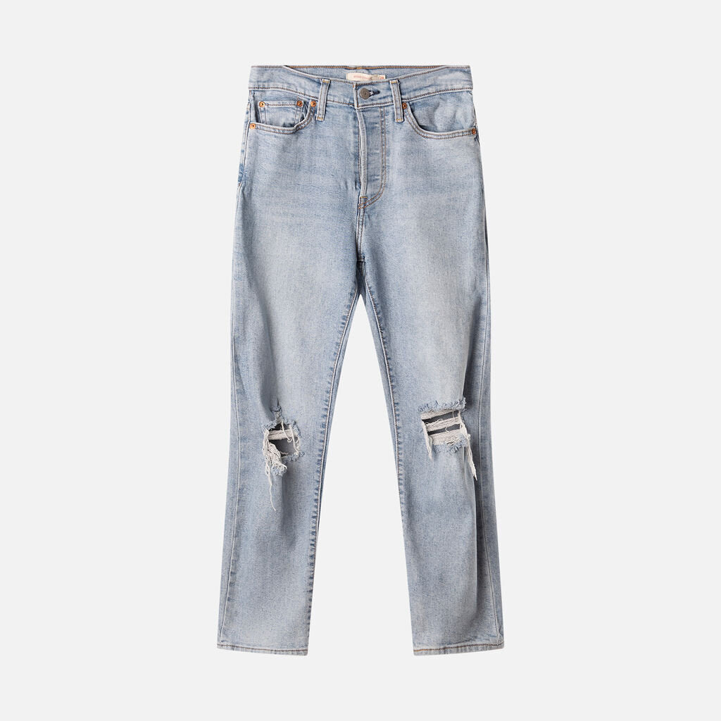 Levi's Blue Straight Leg Distressed Jeans