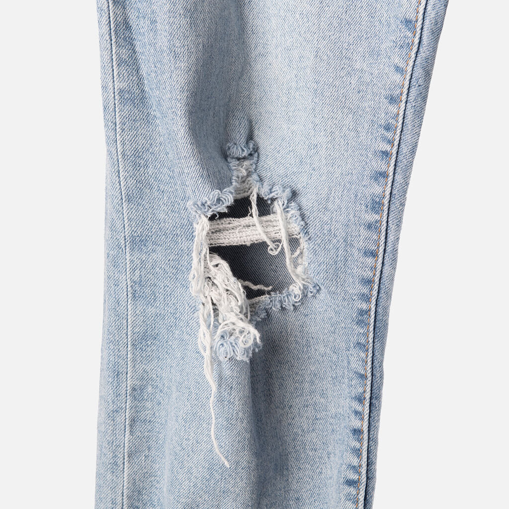 Levi's Blue Straight Leg Distressed Jeans