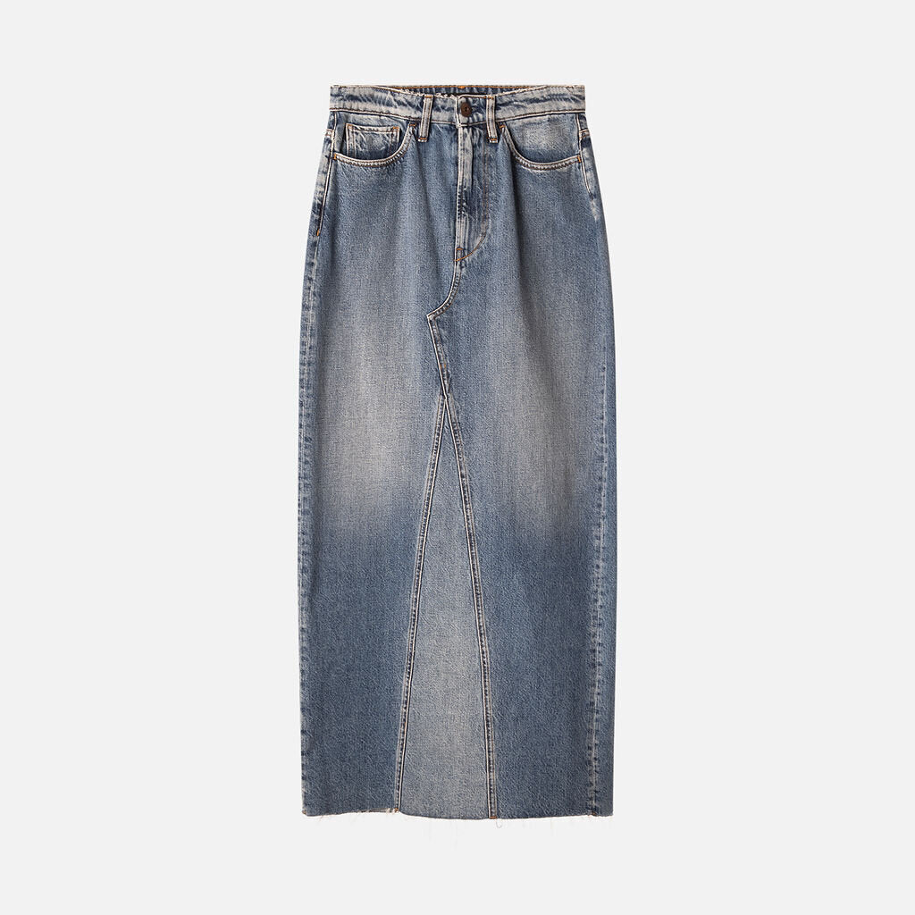 3x1 Blue Denim Long Skirt