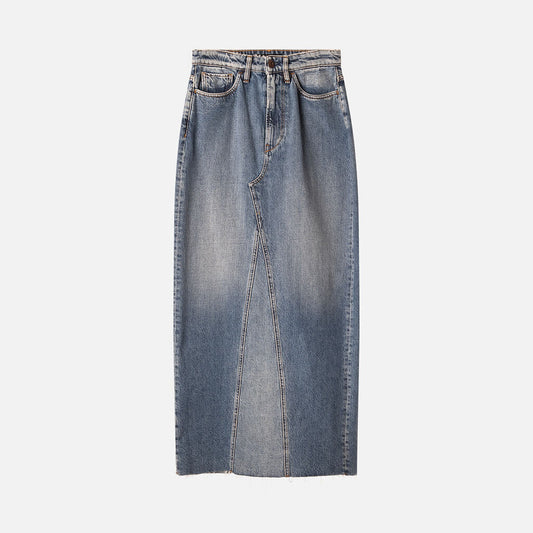 3x1 Blue Denim Long Skirt