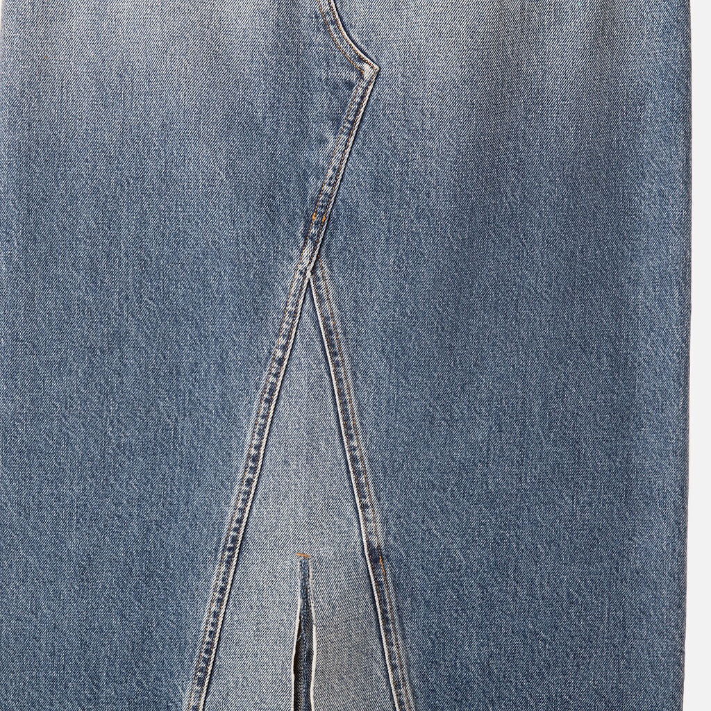3x1 Blue Denim Long Skirt