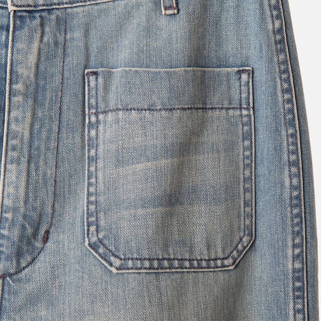 Doen Blue Denim Wide Leg Jeans