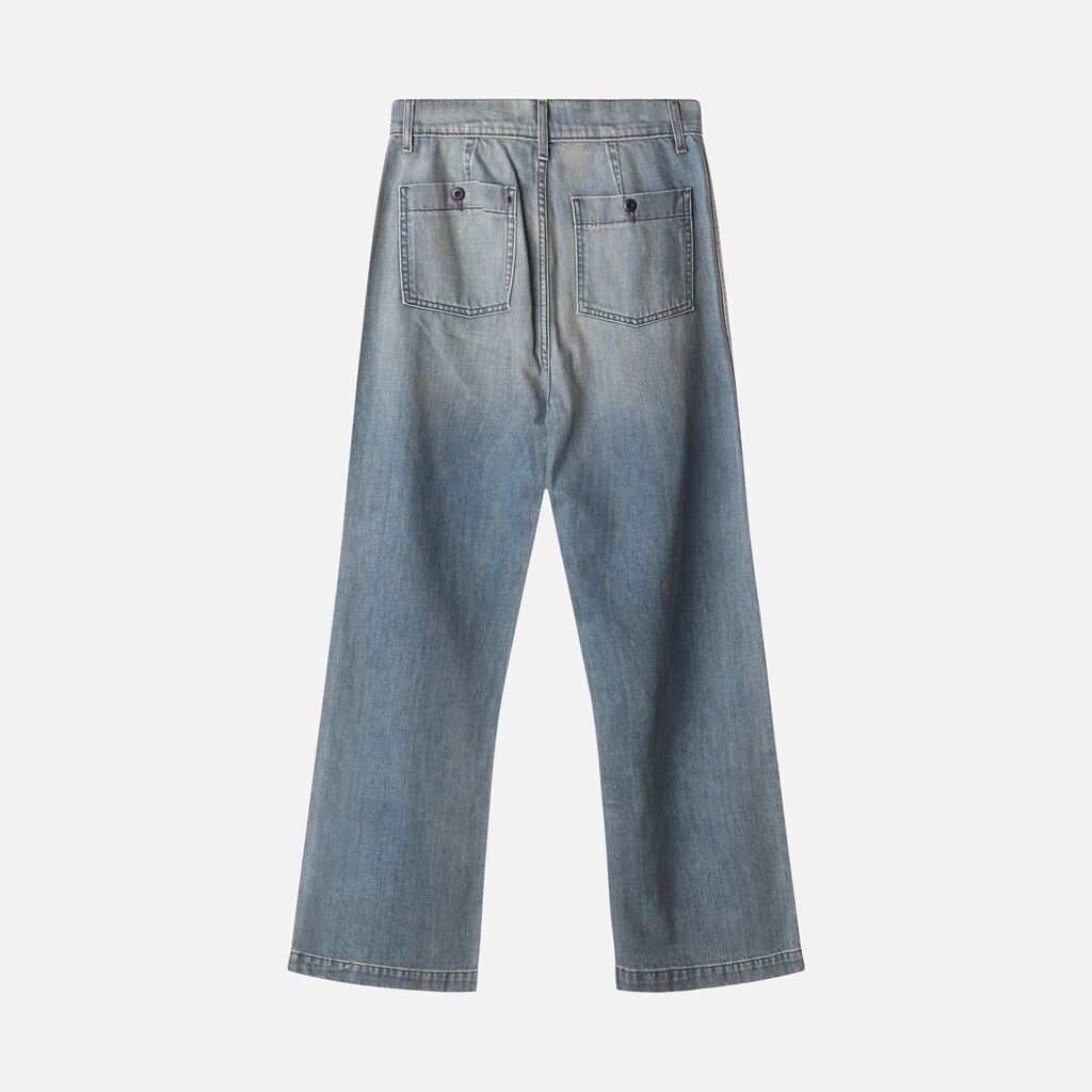 Doen Blue Denim Wide Leg Jeans