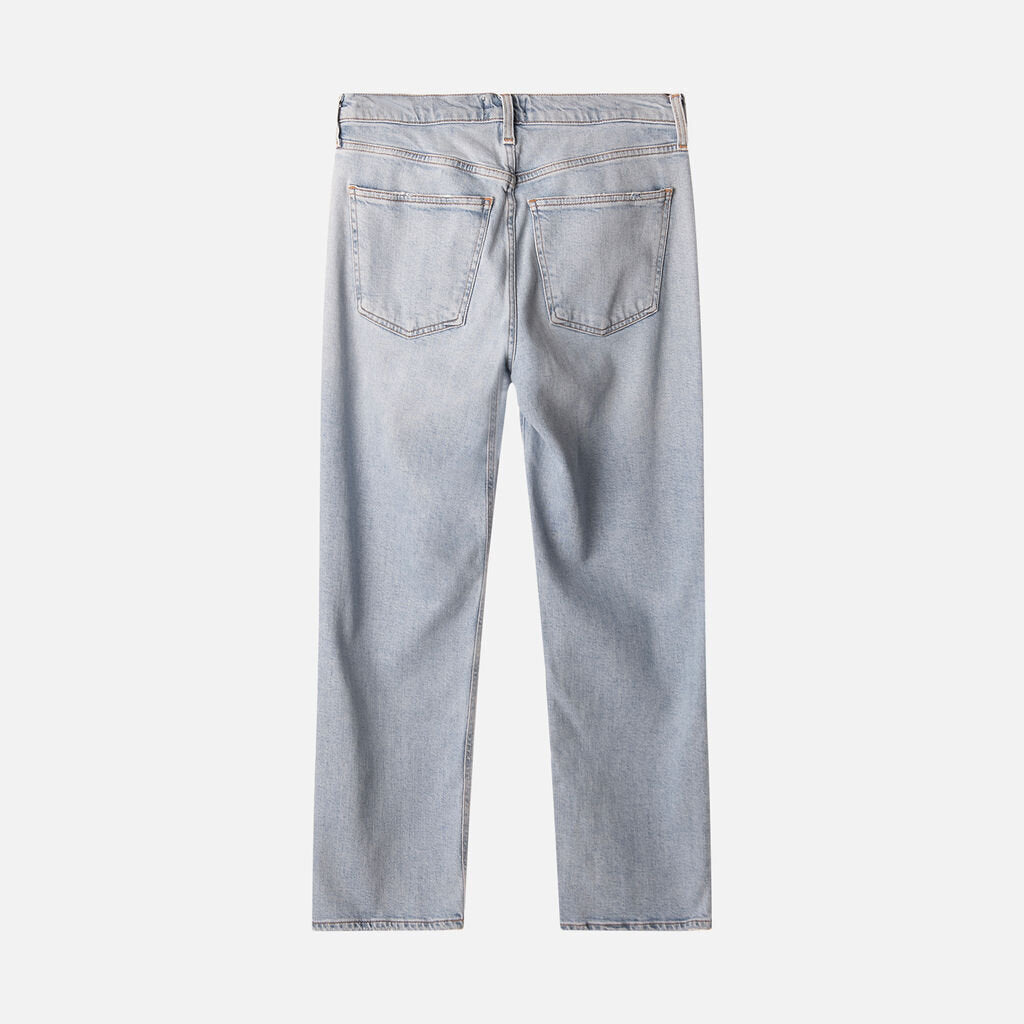 Agolde Light Wash Mid Rise Straight Jeans