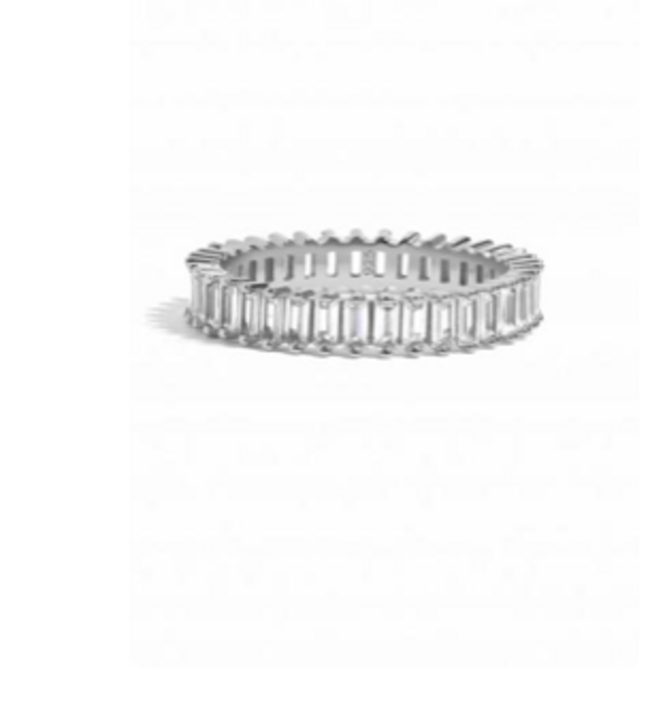 BAGUETTE ETERNITY RING WG 7'