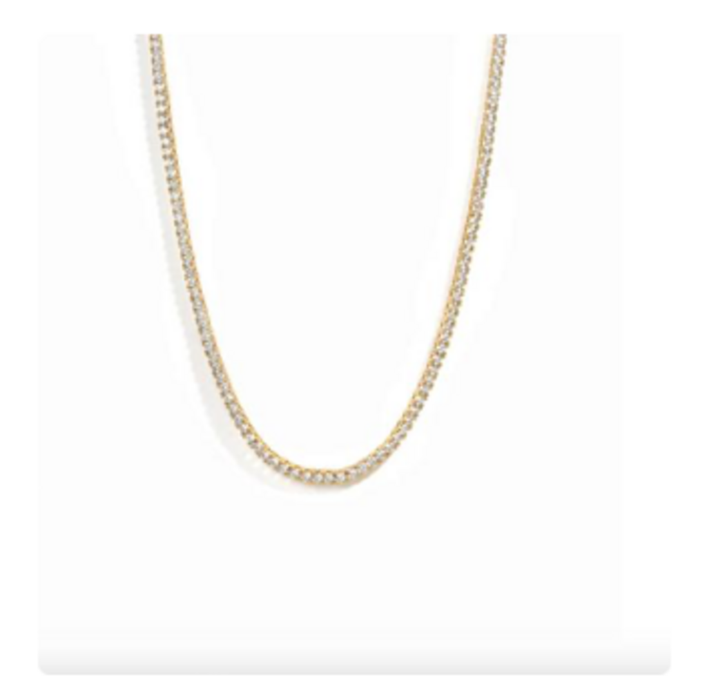 DIAMOND TENNIS NECKLACE YG 18'