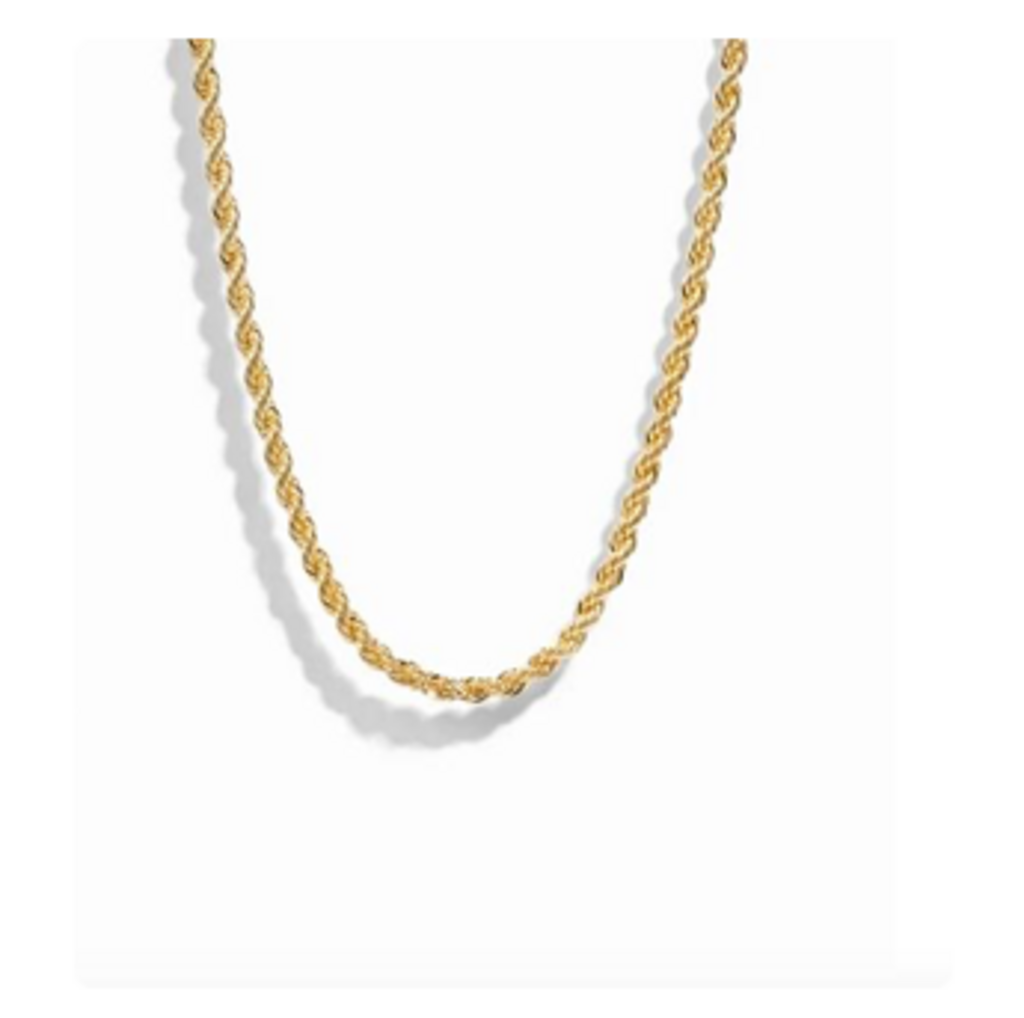 GOLD ROPE CHAIN NECKLACE
