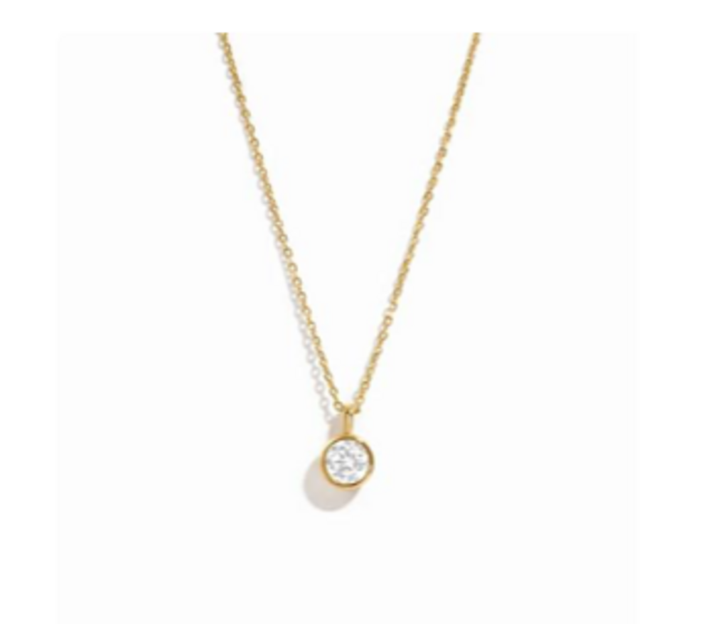 ROUND BEZEL NECKLACE YG