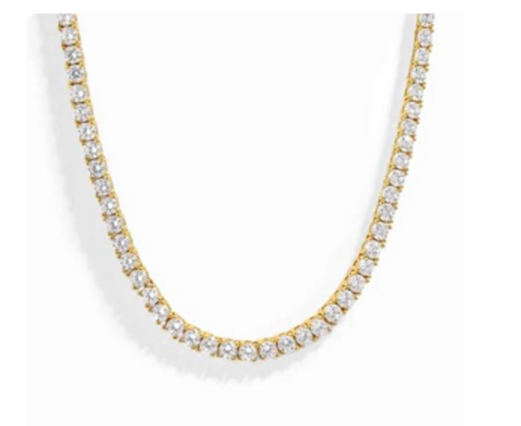 3MM DIAMOND TENNIS NECKLACE 18' YG