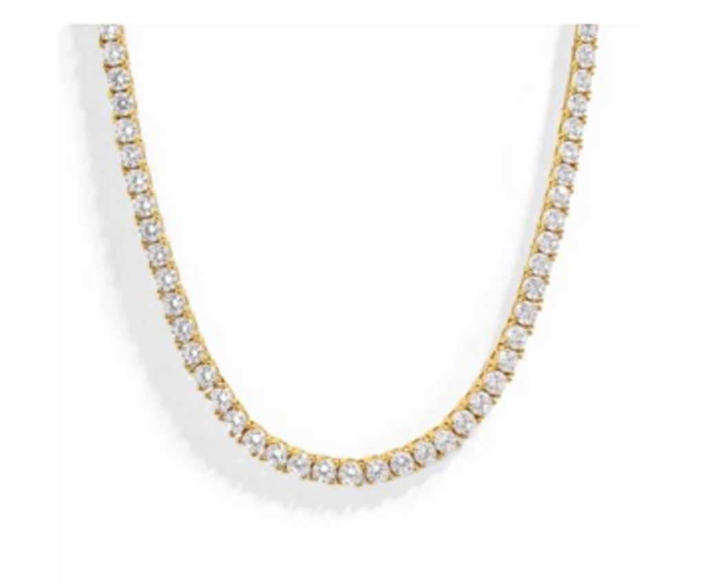 3MM DIAMOND TENNIS NECKLACE 18' YG