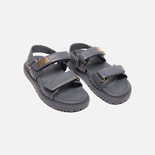 Christain Dior Blue Leather Dad Sandal