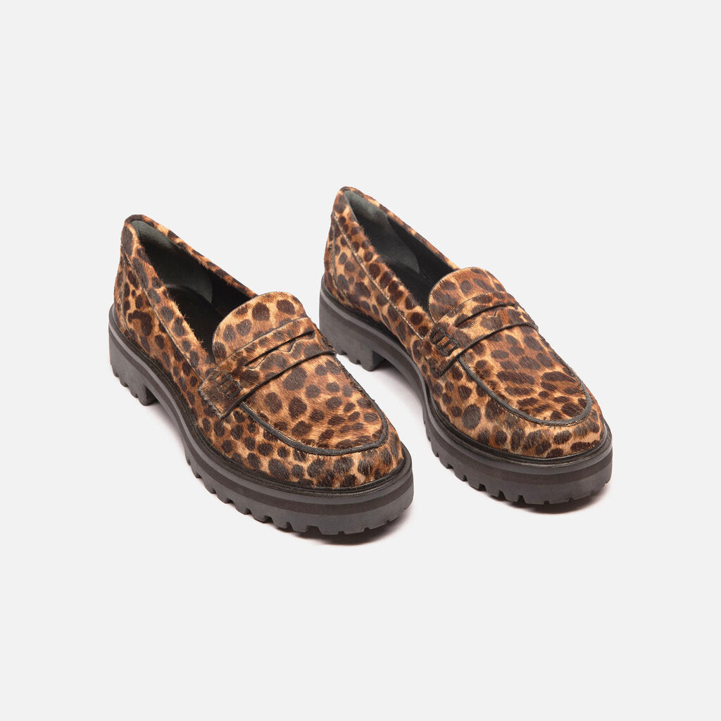 Reformation Leopard Cowhide Loafer