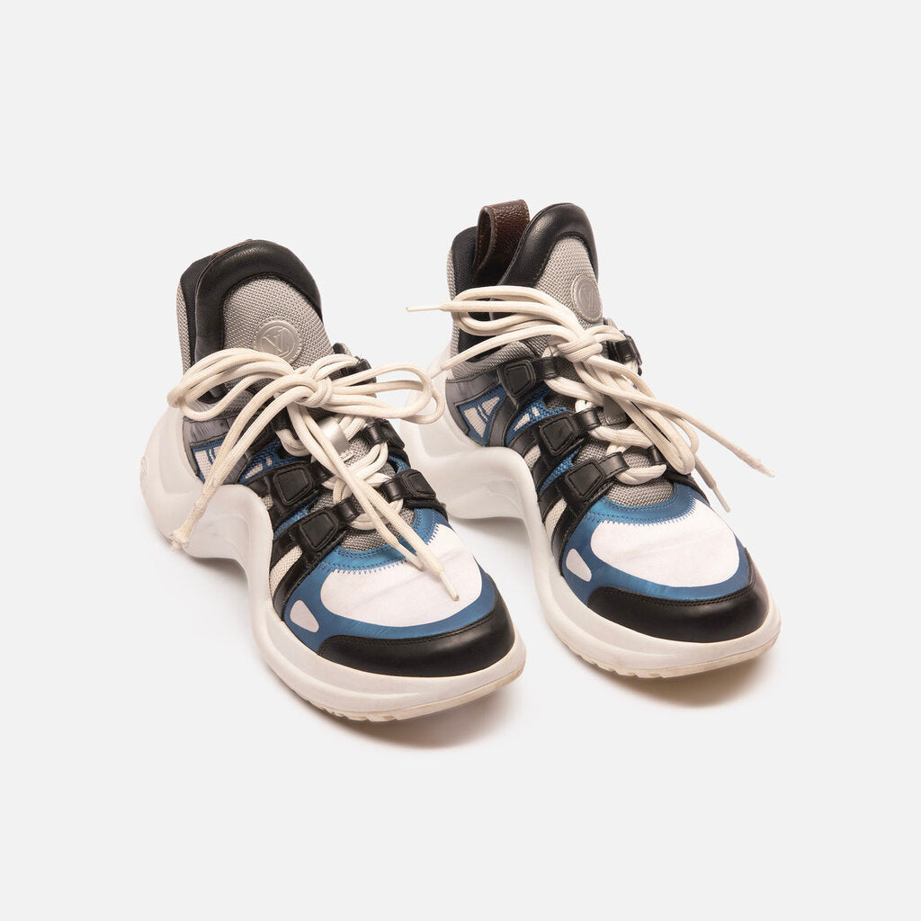 Louis Vuitton White/Blue Archlight Trainer Sneakers