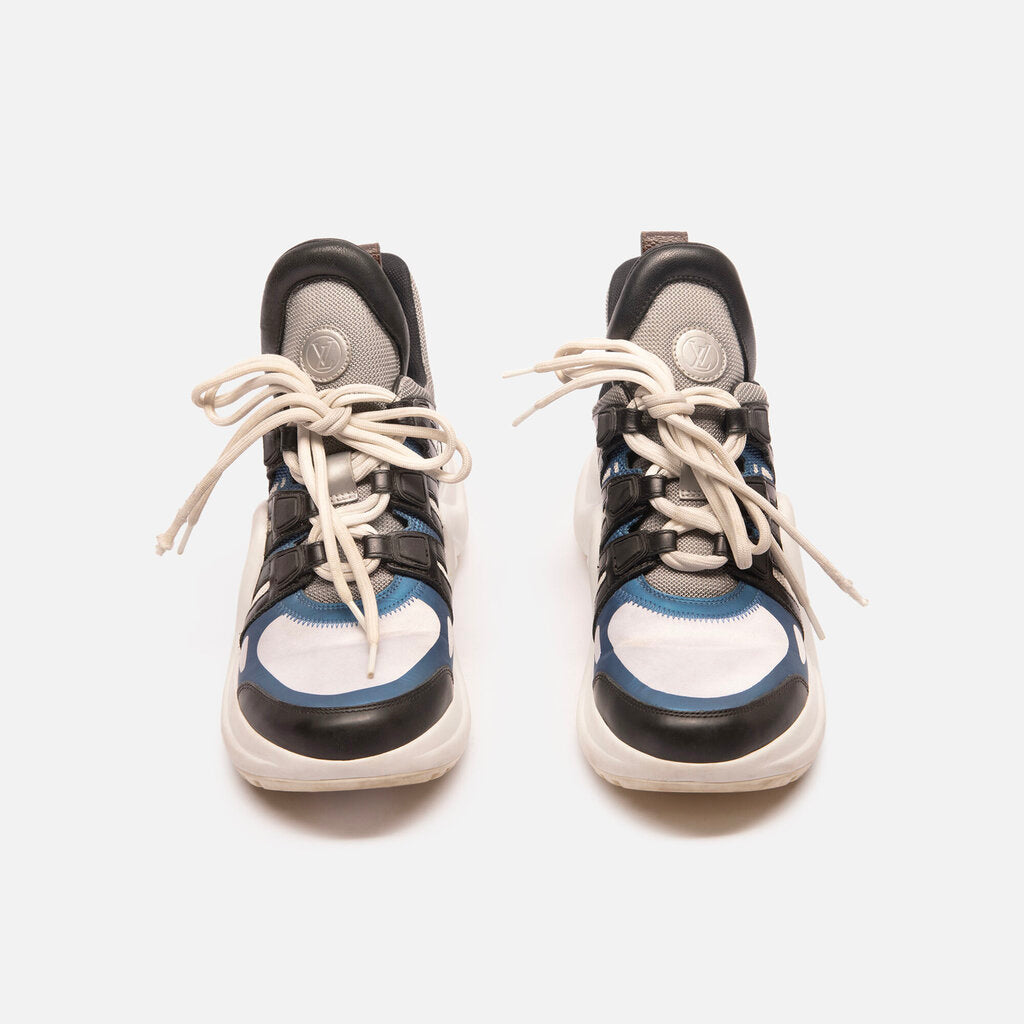 Louis Vuitton White/Blue Archlight Trainer Sneakers