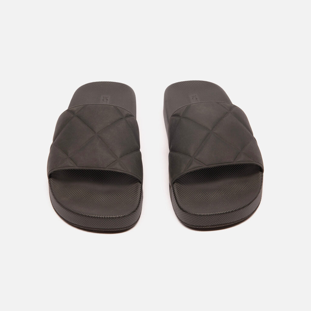 Bottega Veneta Black Rubber Slides