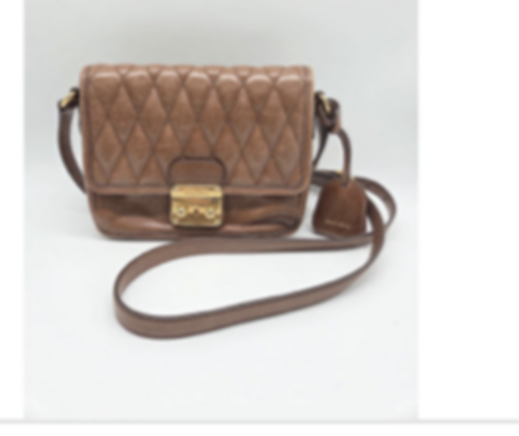 Brown Quilted Crossbody