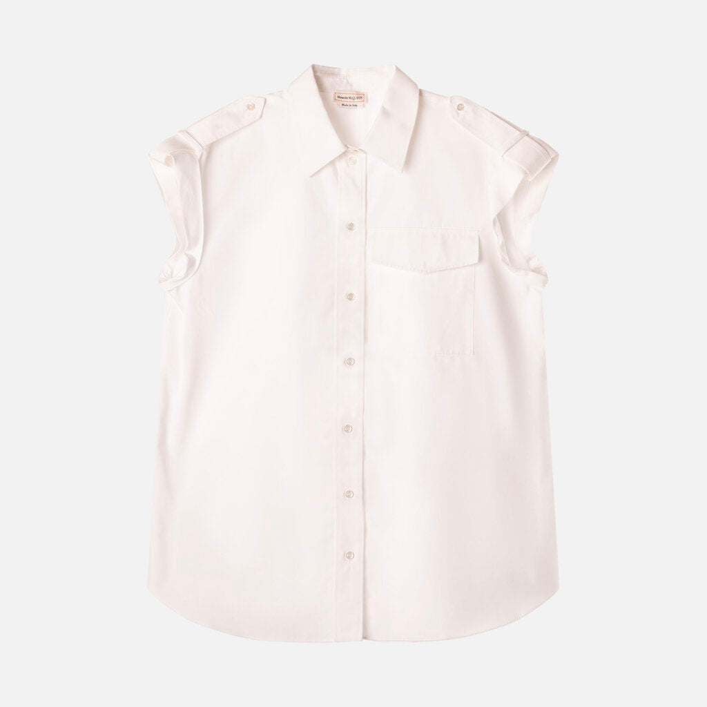 Alexander McQueen White Cotton SS Shirt