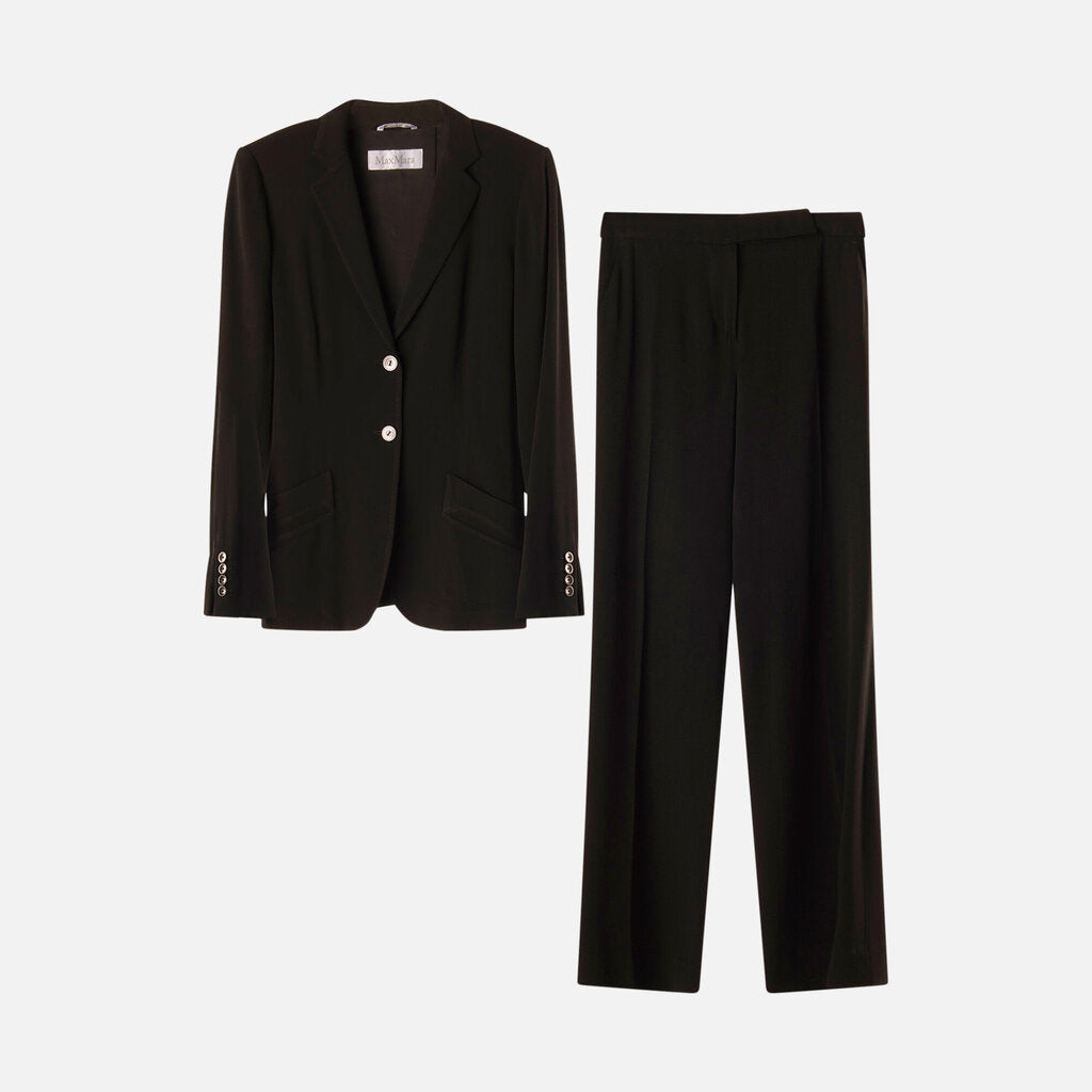Max Mara Black Wool/Silk Blazer + Pant