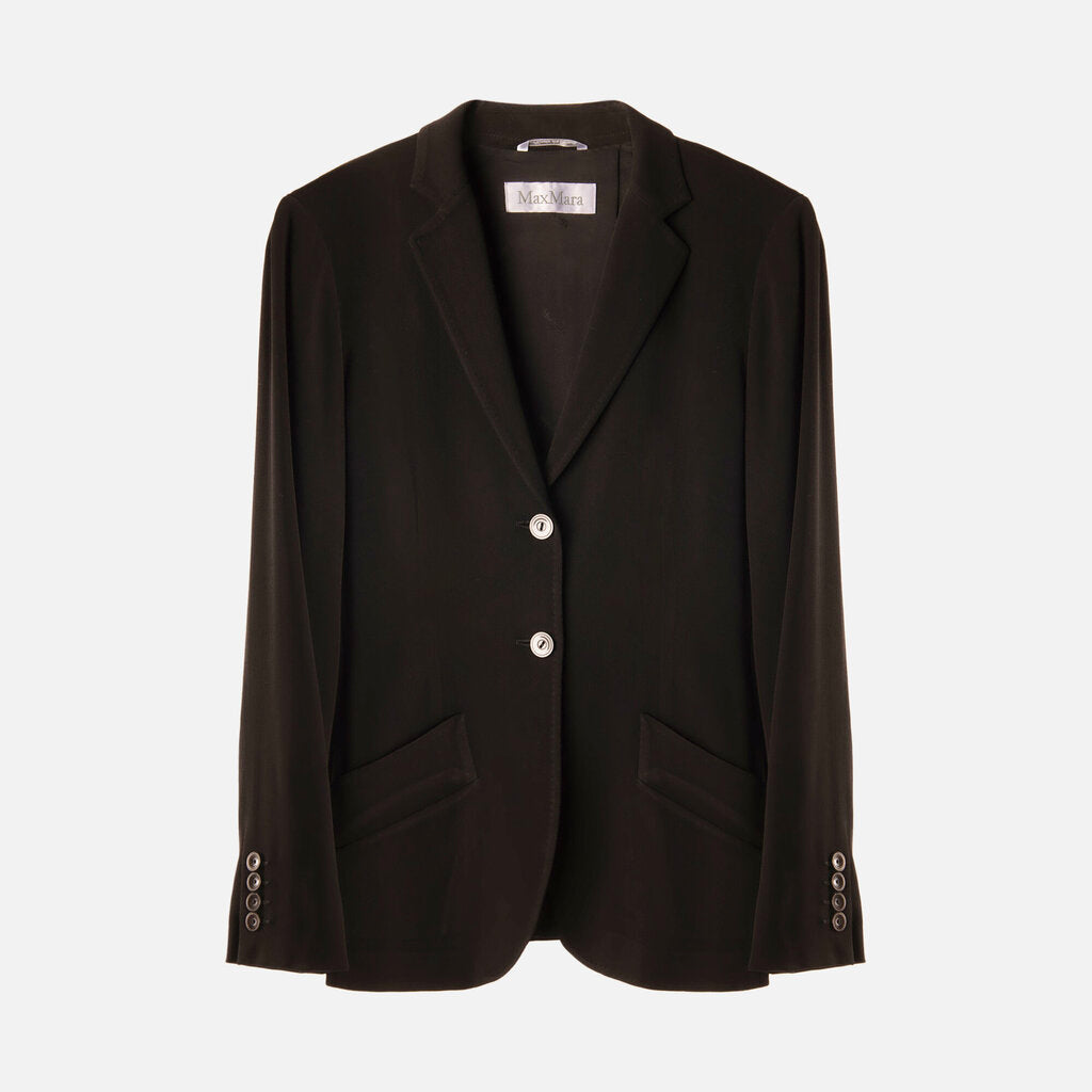 Max Mara Black Wool/Silk Blazer + Pant
