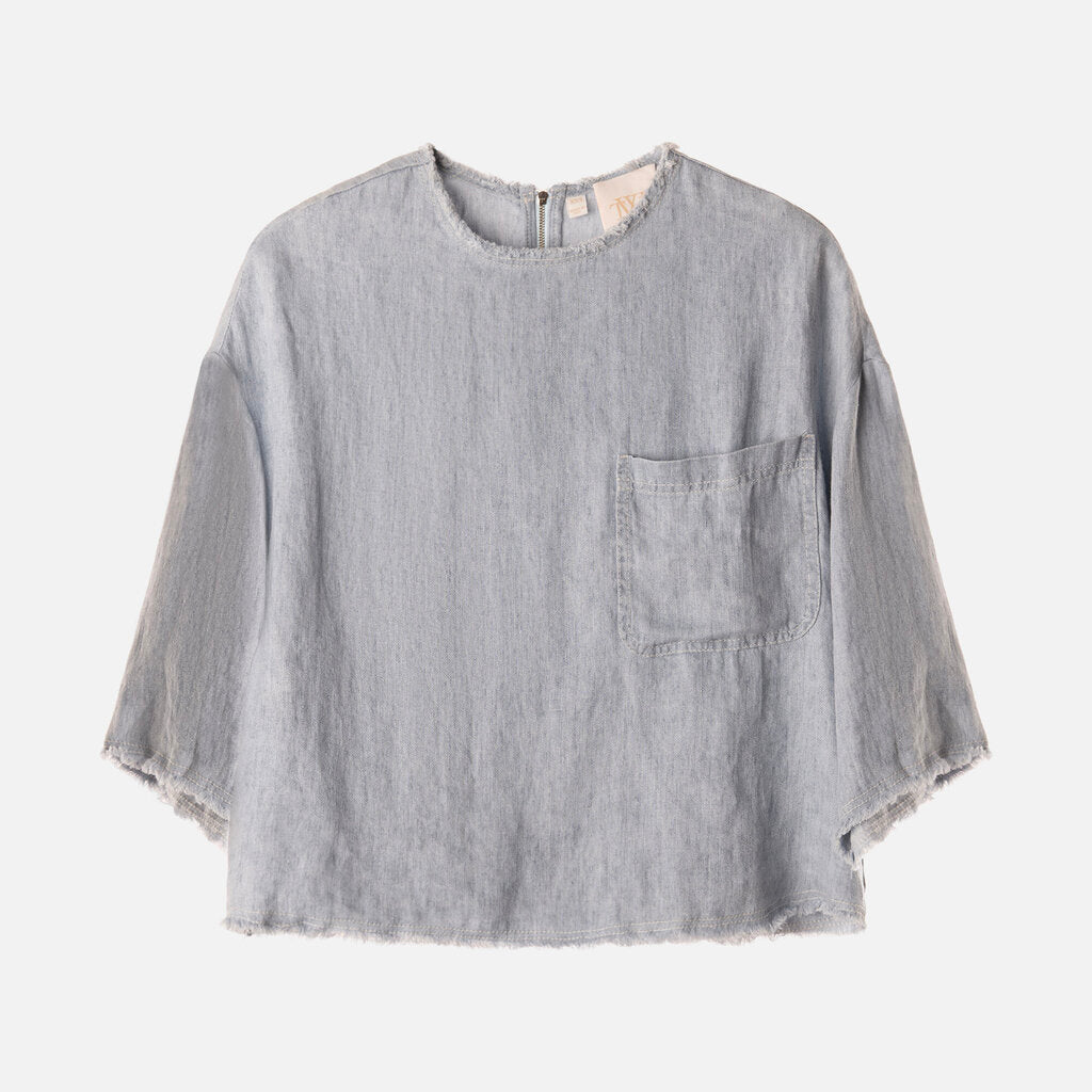 TWP Blue Denim Boxy Top