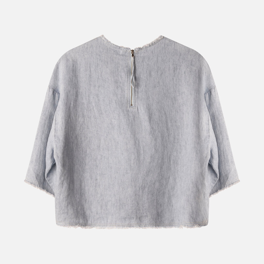 TWP Blue Denim Boxy Top