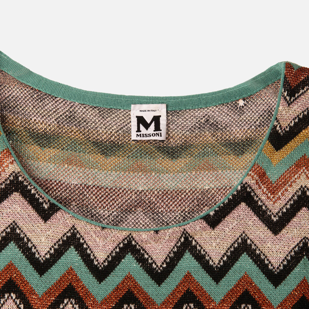Missoni Multicolor Poly Blend Chevron Knit Dress