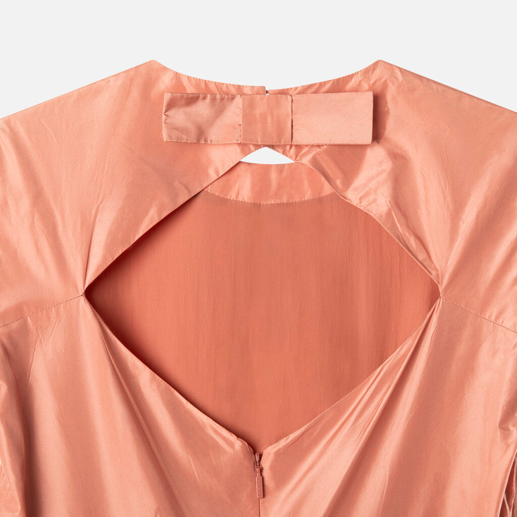 Gucci Pink/Purple Silk Peplum Midi Dress