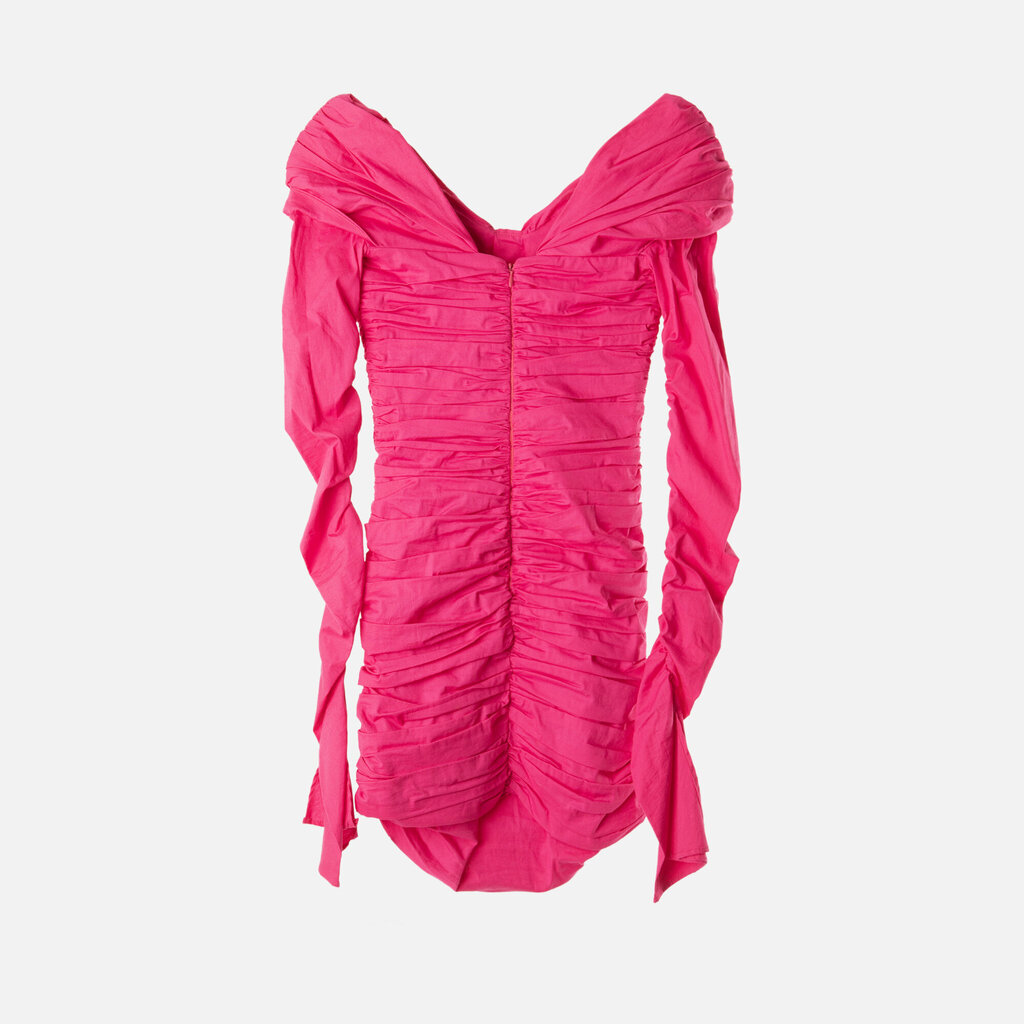 Giuseppe di Morabito Pink Cotton Ruched Mini Dress