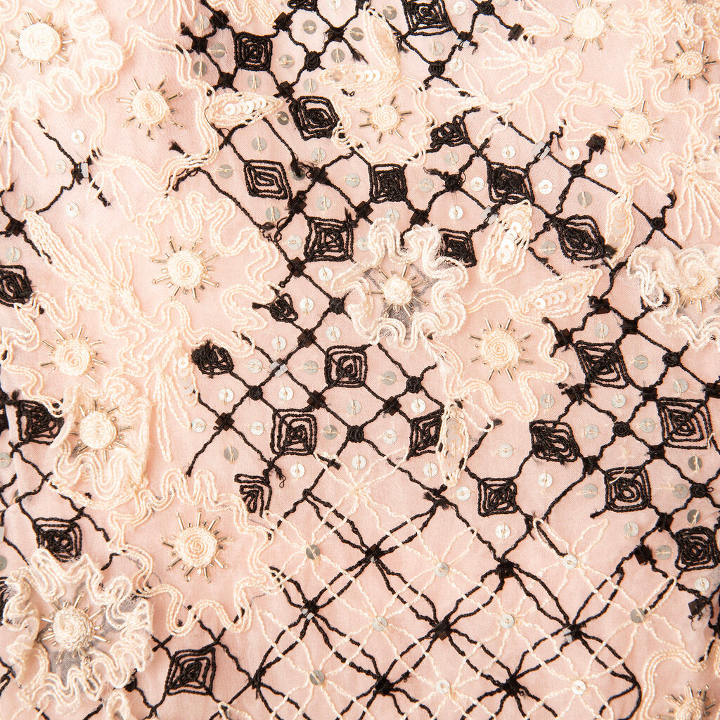 Dennis Basso Pink Sequin Mini Dress