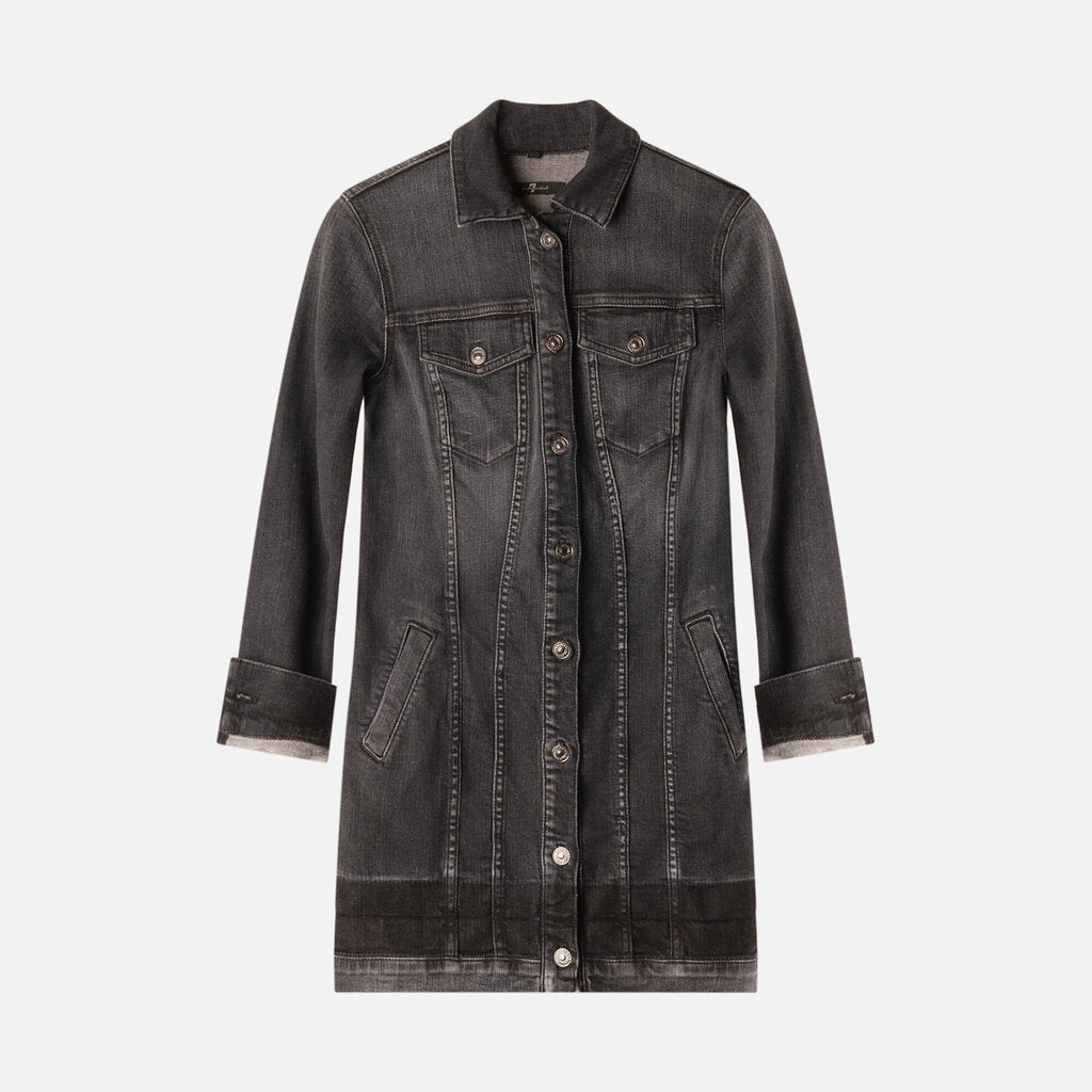 Seven for all mankind Black Denim Button Dress