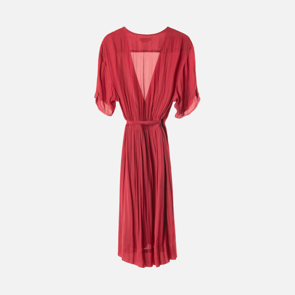Isabel Marant Etoile Red Poly Wrap Dress