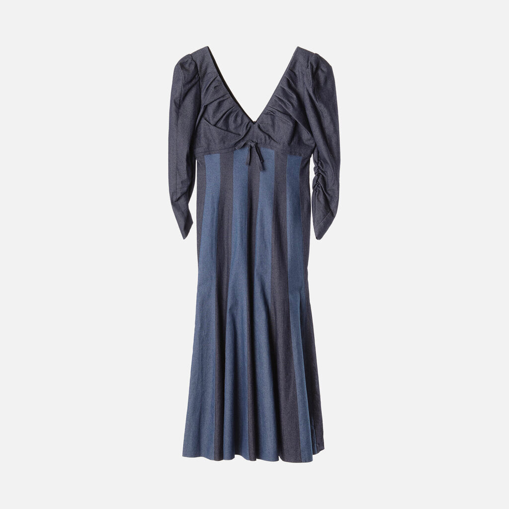 Carolina Herrera Blue Denim Midi Dress