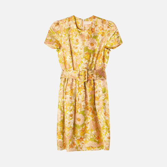 Zimmermann Multicolor Metallic Floral Mini Dress