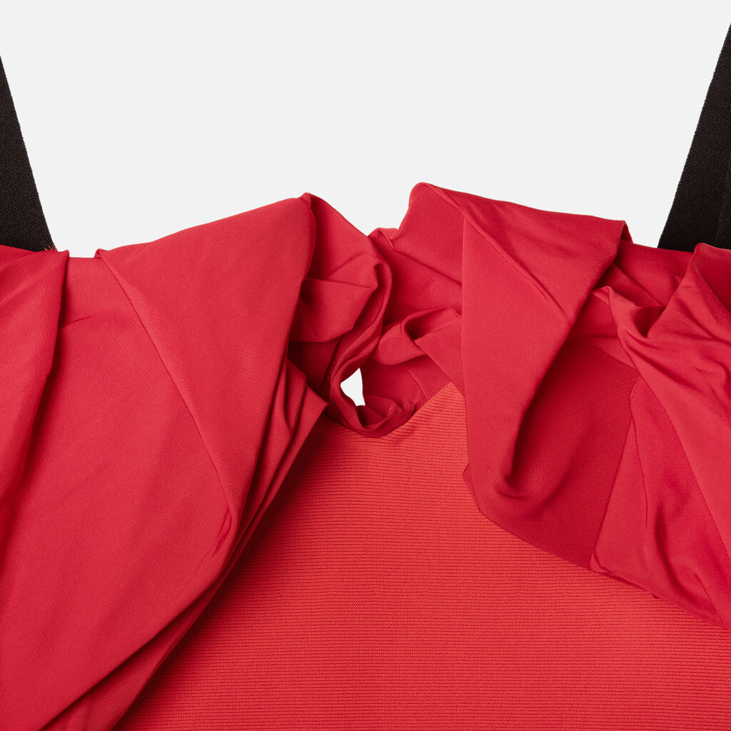 Alexander McQueen Red Ruffle Top Mini Dress