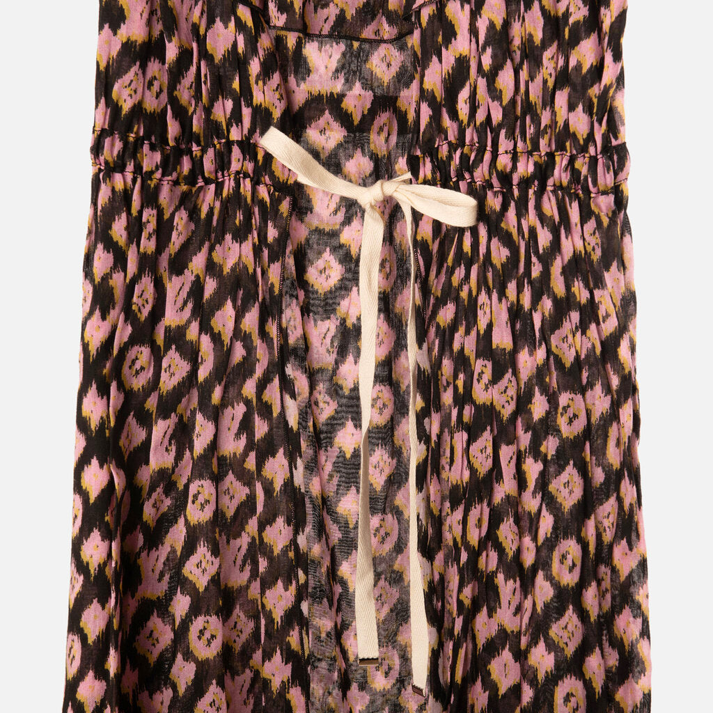 Louis Vuitton Black/Pink Cotton Drawstring Mini Dress