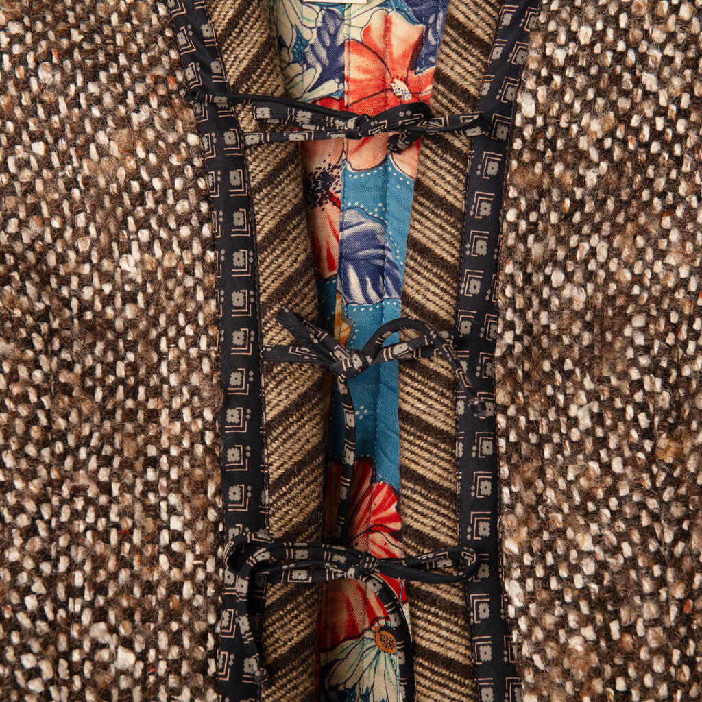 Koos Van Den Akker Multicolor Wool Pattern Jacket + Skirt