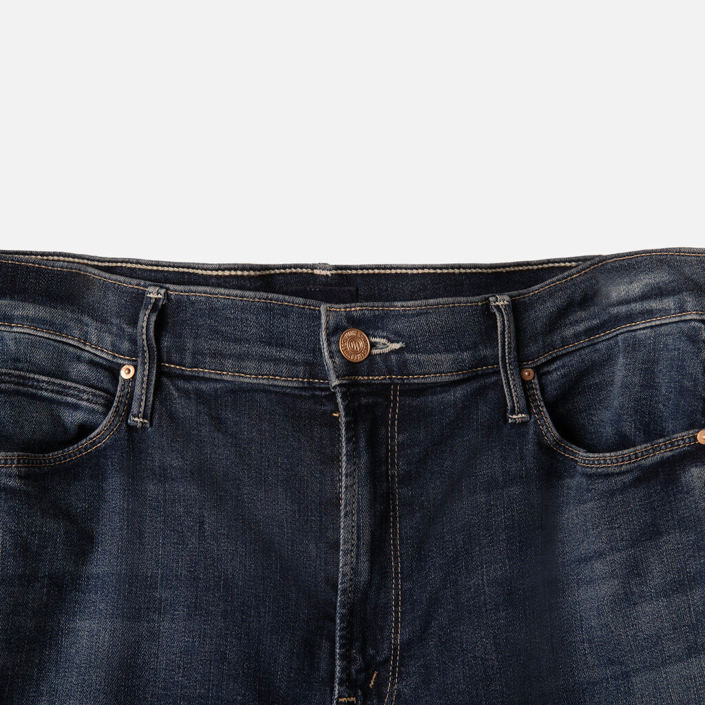 Mother Blue Straight Leg Jeans