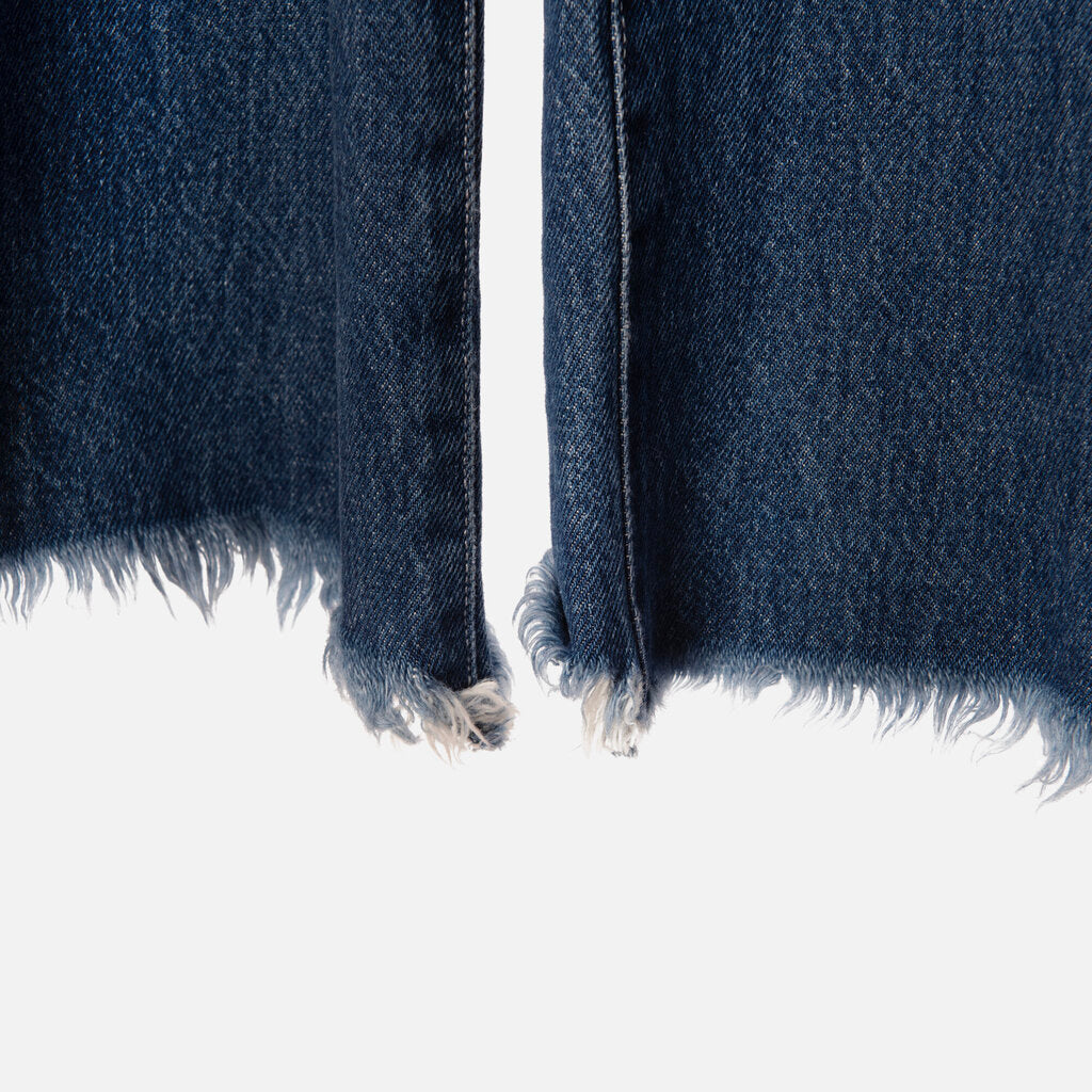 Marques Almeida Light-Dark Washed Faded Denim Jean